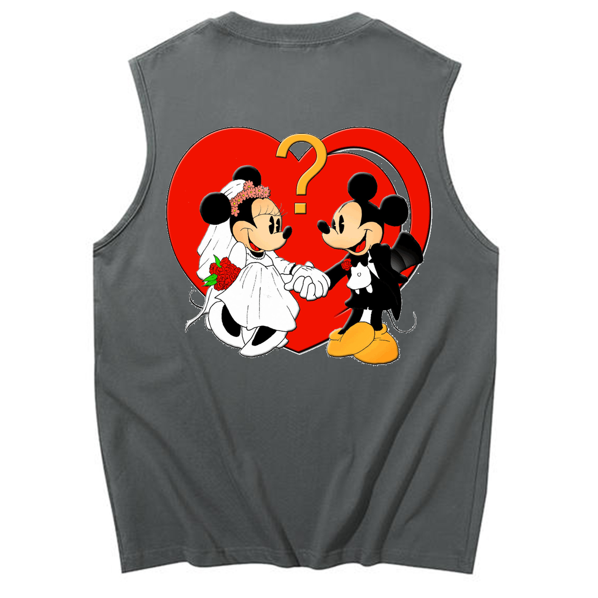 ミッキーマウス Mickey Mouse コットン100％タンクトップ（背面プリント）